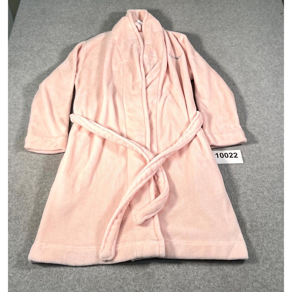 Calvin Klein Fluffy Plush Sleepwear Robe Womens XS/S Blush Pink Belted Waist